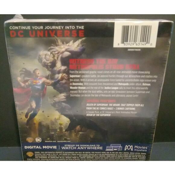 The Death of Superman Blu-ray/DVD 2018 With Figurine 06783 Of 50000 (Sealed) New - Picture 3 of 4